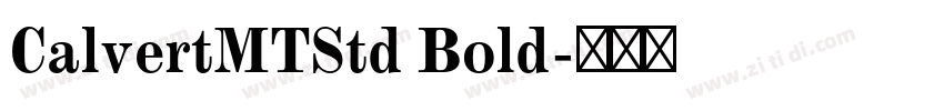 CalvertMTStd Bold字体转换